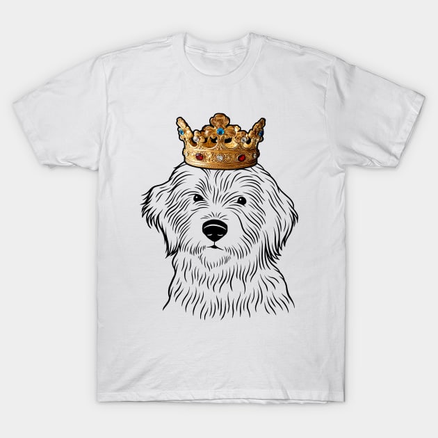 Aussiedoodle Dog King Queen Wearing Crown T-Shirt by millersye